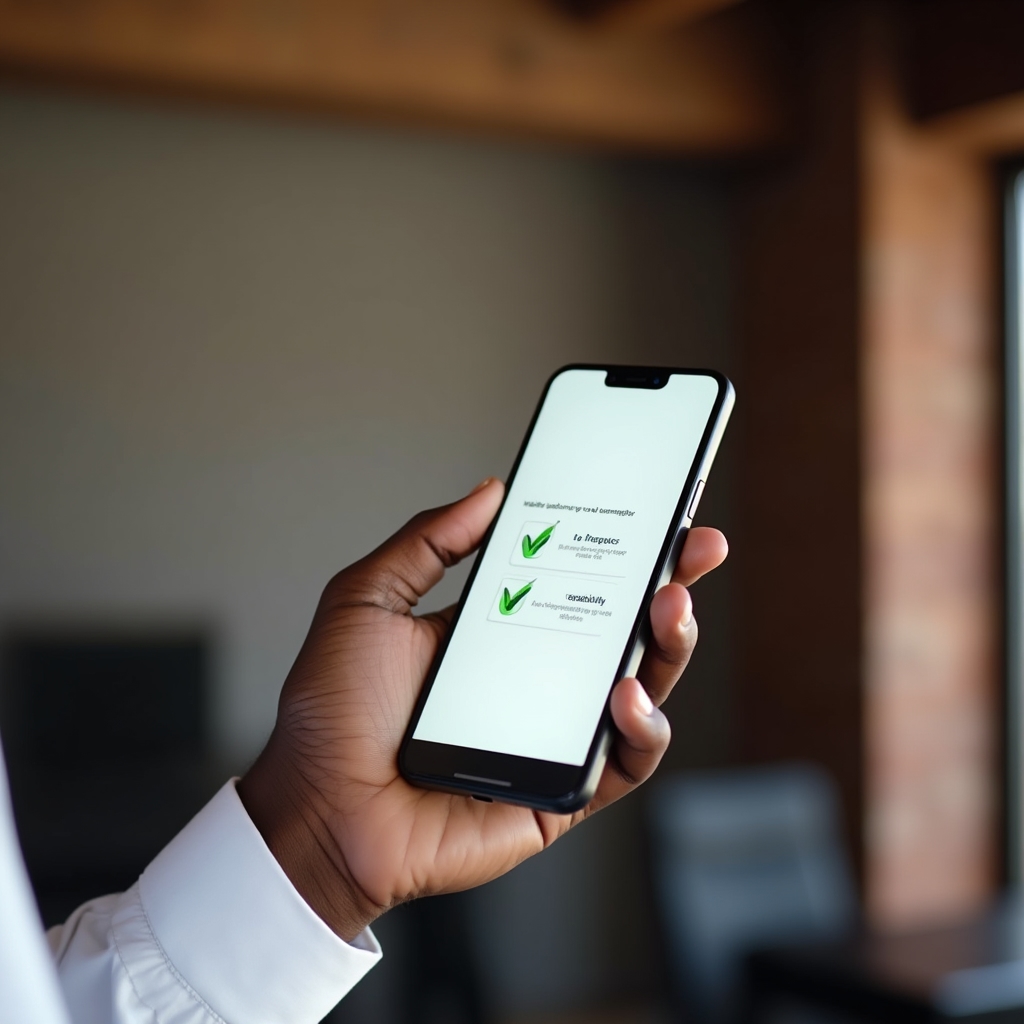 Smartphone displaying a mobile usability test with tap target and viewport results